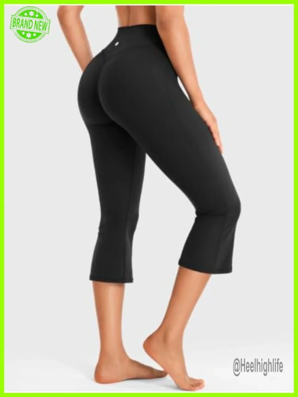 Capri Flare Leggings High Waist Nylon Spandex Yoga Pants